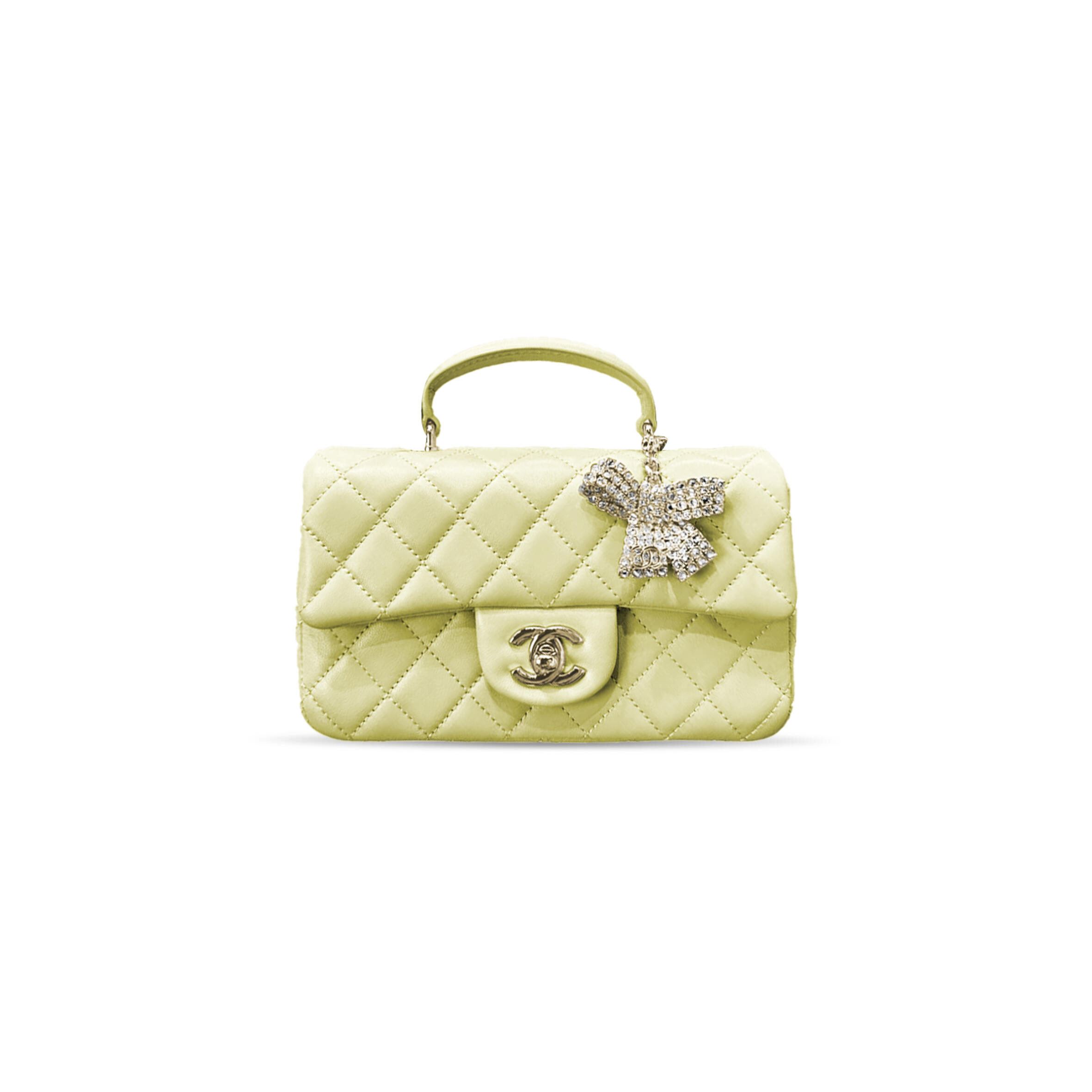 CHANEL MINI CLASSIC HANDBAG WITH TOP HANDLE AS2431 (20*12*6cm)